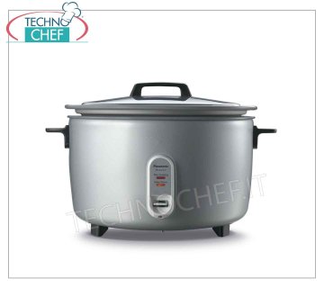 COCINA DE ACERO INOXIDABLE para unas 40 PORCIONES, capacidad 7,2 litros Olla arrocera en acero inoxidable para unas 40 raciones, capacidad 7,2 litros, V.230 / 1, Kw 2,5, peso 11,3 Kg, dim.mm.558x466x366h