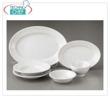 SATURNIA - Platos y vajilla de porcelana blanca - Colección TIVOLI - Gama completa