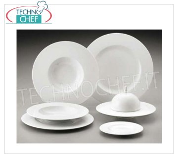 COSTA VERDE - Platos y Vajillas de Porcelana Blanca - Colección SATURNO - Gama Completa