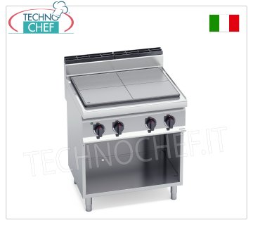 TECHNOCHEF - COCINA ELÉCTRICA DE SUPERFICIE SÓLIDA sobre MUEBLE ABIERTO, Kw.9, Mod.E7TPM COCINA ELÉCTRICA SOLIDA DE MUEBLE ABIERTO, BERTOS, Línea MACROS 700, Serie HIGH POWER, 4 ZONAS DE COCCIÓN, MANDOS INDEPENDIENTES, V.400/3+N, Kw.9,00, Peso 100, dim.mm.800x700x900h