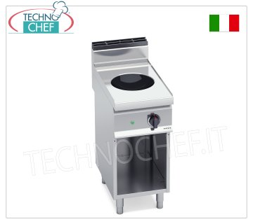 TECHNOCHEF - COCINA ELÉCTRICA 1 PLACA WOK DE INDUCCIÓN sobre MUEBLE ABIERTO, Kw.3,5, Mod.E7WOK/IND COCINA ELÉCTRICA con 1 PLACA WOK DE INDUCCIÓN sobre MUEBLE ABIERTO, línea MACROS 700, Serie POWER INDUCTION, con ZONA DE COCCIÓN Ø 300 mm, V.230/1, Kw.3,5, Peso 40 Kg, dim.mm.400x700x900h