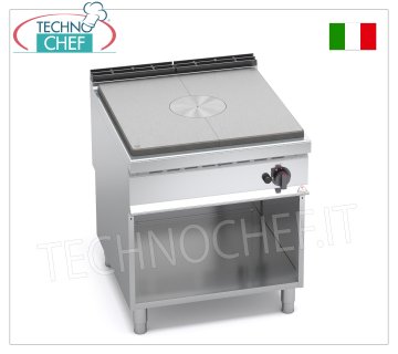 TECHNOCHEF - COCINA DE COCINA SOLIDA A GAS sobre MUEBLE ABIERTO, mod. G9TPM COCINA SOLIDA A GAS sobre MUEBLE ABIERTO, línea BERTOS MAXIMA 900, Serie HIGH POWER, potencia térmica 13,00 kW, peso 157 kg, dim.mm.800x900x900h