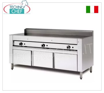 Cocedor de pan a GAS con PLACA DE COCCIÓN DE ACERO, versión con base mueble