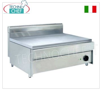 Horno de pizza eléctrico de sobremesa, con placa de 800x590 mm, 3,75 kW, dim. 800x700x500h mm