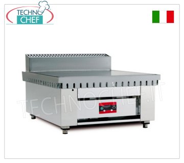 Cocina piadina ELÉCTRICA con PLACA DE ACERO, Versión superior Piadina eléctrica versión superior con encimera de acero 600x600 para 4 piadinas, V 380/3+N, 4,00 kw, dim. exterior mm 650x730x490h