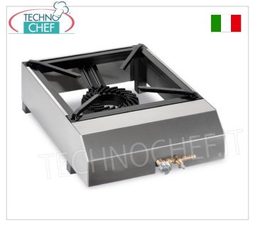 TECHNOCHEF - Estufa de gas profesional de mesa, 1 fuego de 7,5 kW ESTUFA DE GAS DE MESA PROFESIONAL, con 1 fuego de hierro fundido de 7,5 kW, peso 9,5 Kg, dim.mm.400x570x170h