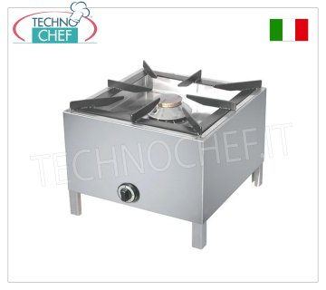 Estufa de gas de suelo, 1 fuego 10 kW, dim.mm.605x605x460h