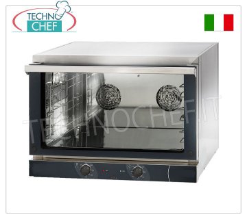 TECNODOM - HORNO DE CONVECCIÓN Eléctrico 3 bandejas 600x400 mm, Profesional, mod.FEM03NEPSV HORNO DE CONVENCIÓN VENTILADO eléctrico para PASTELERÍA, capacidad 3 BANDEJAS de 600x400 mm (no incluidas), versión con MANDOS MANUALES, V.230/1, Kw.3,15, Peso 35 Kg, dim.mm.775x700x560h