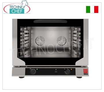 TECNOEKA - Horno eléctrico de convección con humidificador para 4 bandejas de mm 600x400 - dim.mm.784x754x634h
