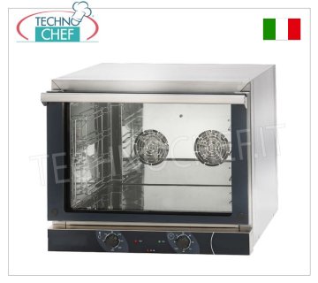 TECNODOM-HORNO DE CONVECCIÓN Eléctrico para 4 bandejas GN 1/1 32,5x53 cm), mod. NERÓN 4T GN1/1 HORNO DE CONVENCIÓN eléctrico ventilado, para GASTRONOMÍA, capacidad 4 BANDEJAS GN 1/1, 530x325 mm (no incluido), versión con MANDOS MANUALES, V.230/1, Kw.3,15, Peso 35 Kg, dim.mm.686x660x580h