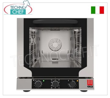 TECNOEKA - HORNO DE CONVECCIÓN ELÉCTRICO MULTIFUNCIÓN, 4 bandejas 429x345 mm, Profesional mod.EKF423NM HORNO ELÉCTRICO DE CONVECCIÓN MULTIFUNCIÓN, Cámara de cocción para 4 BANDEJAS de 429x345 mm, MANDOS ELECTROMECÁNICOS, V.230/1, Kw.2,6, Peso Kg.36,4, dimensiones exteriores mm.590x709x589h