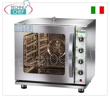 Fimar - Horno de Convección Gas GLP, 4 Bandejas GN 2/3, Humidificador, Mod.FN423/GV HORNO DE CONVENCIÓN A GAS GLP, Ventilado, Profesional para GASTRONOMÍA, con HUMIDIFICADOR, CÁMARA para 4 BANDEJAS GASTRO-NORM 2/3 (325x353 mm), control termostático, mandos manuales, Potencia térmica 4,00 kW, Peso 38 Kg, dim.