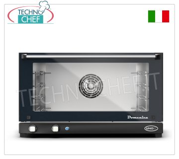 UNOX - Horno Eléctrico de Convección, mod. XF043 - Domingo, bandejas de 4 cm. 60x40, HORNO DE CONVENCIÓN eléctrico UNOX - línea MICRO, modelo DOMINGO para GASTRONOMÍA y PASTELERÍA, capacidad bandejas de 4 mm. 600x400, versión con MANDOS MANUALES, V.230/1-400/3, Kw. 5,30/3,2, peso 44 kg, dim. 800x706x472h