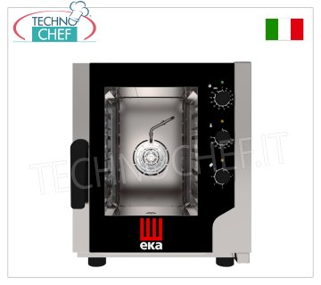 Tecnoeka - HORNO DE CONVECCIÓN A VAPOR eléctrico para 5 bandejas GN 2/3 (354x325 mm), mod. EKF523NUD HORNO A VAPOR CONVENCIONAL Eléctrico Ventilado, Profesional con cámara de cocción para 5 BANDEJAS GASTRO-NORM 2/3 (mm.354x325) MANDOS ELECTROMECÁNICOS, V.230/1, Kw.3,2, Peso Kg.40, dimensiones exteriores mm.550x754x662h