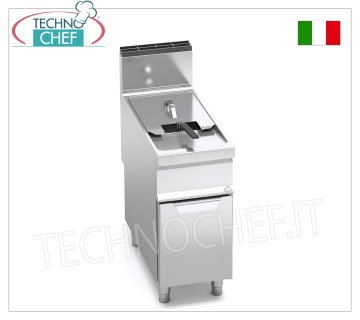 TECHNOCHEF - FREIDORA A GAS MÓVIL, 1 TANQUE de 20 litros, línea MAXIMA 900, Mod.9GL20M FREIDORA A GAS MÓVIL, BERTO'S, Línea MAXIMA 900, Serie TURBO, 1 DEPÓSITO de 20 litros, Potencia térmica Kw.17,5, Peso 59 Kg, dim.mm.400x900x900h