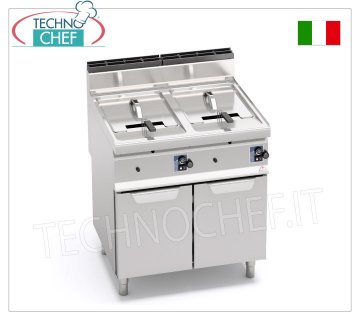 BERTOS - FREIDORA A GAS SOBRE MUEBLE, 2 cubas de 10+10 lt, Mod.GL10+10M
