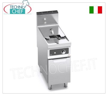 TECHNOCHEF - FREIDORA A GAS MÓVIL, 1 TANQUE de 20 litros, Controles Electrónicos Bflex, Mod.9GL20M-BF FREIDORA A GAS MÓVIL, BERTO'S, Línea MAXIMA 900, Serie TURBO, 1 DEPÓSITO de 20 litros, Controles Electrónicos Bflex, Potencia térmica Kw.17,5, Peso 59 Kg, dim.mm.400x900x900h