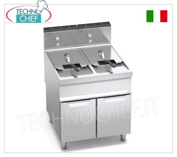 TECHNOCHEF - FREIDORA A GAS MÓVIL, 2 DEPOSITOS INDEPENDIENTES de 20+20 litros, Mod.9GL20+20M FREIDORA A GAS MÓVIL, BERTOS, Línea MAXIMA 900, Serie TURBO, 2 DEPOSITOS INDEPENDIENTES de 20+20 litros, Potencia térmica Kw.35,00, Peso 95 Kg, dim.mm.800x900x900h