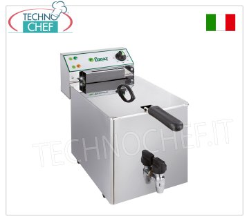 FIMAR - Technochef, Freidora eléctrica de encimera, 1 cuba de 8 litros, Mod.FR8R