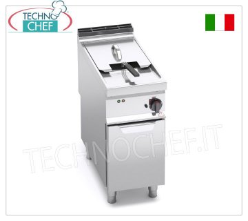 TECHNOCHEF - FREIDORA ELÉCTRICA sobre MÓVIL, 1 DEPÓSITO de 18 litros, Controles Analógicos, Mod.E9F18-4M FREIDORA ELÉCTRICA DE MÓVIL, BERTO'S, Línea MAXIMA 900, Serie TURBO, 1 DEPÓSITO de 18 litros, Controles Analógicos, V.400/3+N, Kw.18,00, Peso 55 Kg, dim.mm.400x900x900h