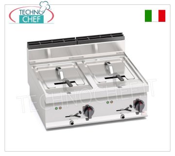 TECHNOCHEF - FREIDORA DE MOSTRADOR ELÉCTRICA, 2 DEPOSITOS de 10+10 litros, Mod.E7F10-8B