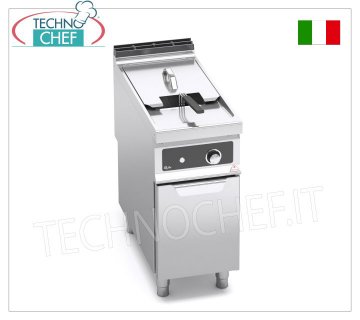 TECHNOCHEF - FREIDORA ELÉCTRICA sobre MÓVIL, 1 DEPÓSITO de 22 litros, Mod.E9F22-4M-BF FREIDORA ELÉCTRICA DE MÓVIL, BERTO'S, Línea MAXIMA 900, Serie TURBO, 1 DEPÓSITO de 22 litros, Controles Electrónicos BFLEX, V.400/3+N, Kw.18,00, Peso 55 Kg, dim.mm.400x900x900h