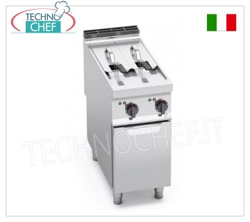 FREIDORA ELÉCTRICA SOBRE MÓVIL, DEPÓSITO DE 7+7 LITROS, Mod. E9F7+7-4M