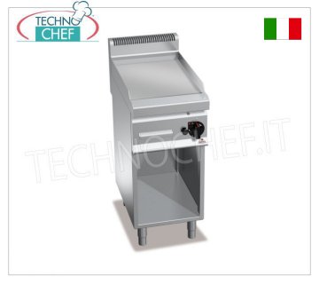 PLANCHA A GAS con PLACA MULTIPAN LISA, sobre MUEBLE ABIERTO, mod.G7FL4M