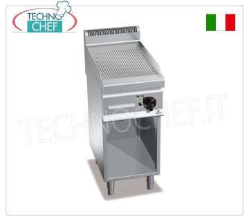 PLANCHA A GAS con PLANCHA MULTIPAN ESTRIADA, sobre MUEBLE ABIERTO, Mod.G7FR4M