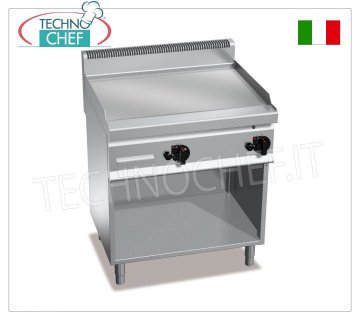 PLANCHA A GAS con PLACA MULTIPAN LISA, sobre MUEBLE, mod.G7FL8M-2