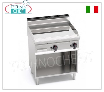 PLANCHA A GAS con PLACA Lisa en COMPUESTO PULIDO, Mod. G7FL8M-2/CPD