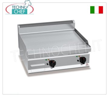 PLANCHA A GAS con PLACA MULTIPAN ACANALADA, módulo SUPERIOR, mod.G7FR8B-2