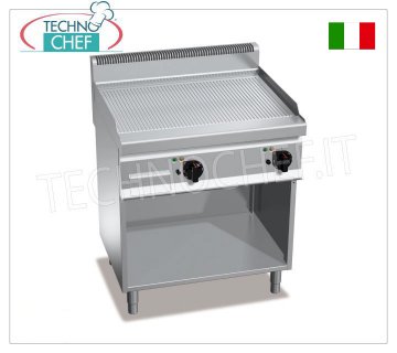 PLANCHA A GAS con PLANCHA MULTIPAN ESTRIADA, sobre MUEBLE, mod.G7FR8M-2