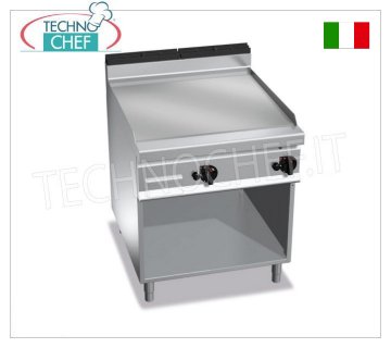 PLANCHA A GAS con PLACA MULTIPAN LISA, sobre MUEBLE, mod. G9FL8M-2