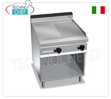 PLANCHA A GAS PLACA MULTIPAN 1/2 ESTRIADA y 1/2 LISA, mod.G9FM8M-2