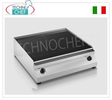 TECHNOCHEF - Placa Eléctrica/Fry Top con Placa Vitrocerámica, mod.PFT.A.G2 PLACA VITROCERÁMICA/FRY TOP, encimera ELÉCTRICA, 2 ZONAS DE COCCIÓN INDEPENDIENTES de 2,5+2,5 kW, TEMPERATURA REGULABLE de 50° a 400°C, V 230/1, 2,5+2,5 kW, dimensiones 640x670x200h mm