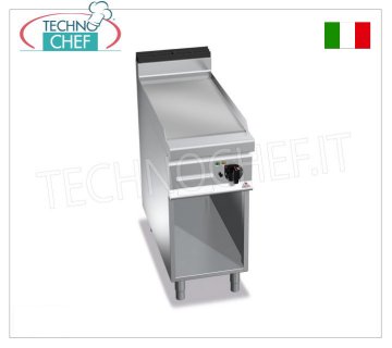 PLANCHA ELÉCTRICA con PLACA MULTIPAN LISA, sobre MUEBLE ABIERTO, mod. E9FLM