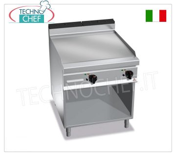 PLANCHA ELÉCTRICA con PLACA MULTIPAN LISA, sobre MUEBLE ABIERTO, Mod.E9FL8M-2