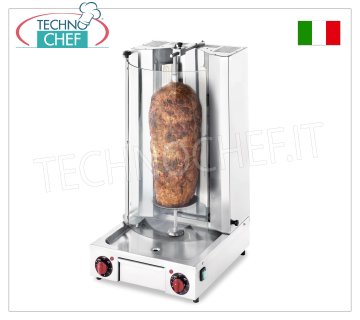 GYROS ELÉCTRICOS con 4 resistencias, varilla de cocción de 530 mm de altura completa con placa