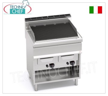 TECHNOCHEF - GRILL DE VAPOR DE GAS, DOBLE módulo sobre MUEBLE ABIERTO, Mod.G7WG80M