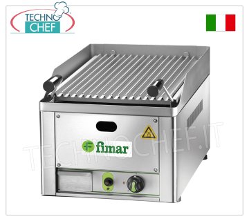 Fimar - PARRILLA DE PIEDRA DE LAVA A GAS, 1 módulo SUPERIOR, Mod.GL33 Parrilla de piedra volcánica a gas, 1 módulo superior completo con parrilla para carne, potencia térmica 6,5 ​​Kw, dimensiones mm. 330x540x220h.