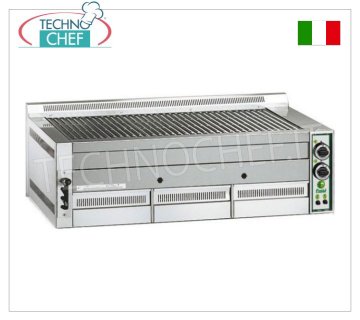 FIMAR - Technochef, Parrilla a Gas Pietralavica de Encimera, 3 ZONAS DE COCCIÓN, Mod.B115