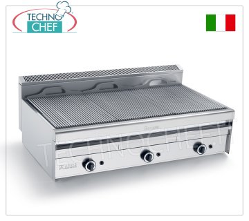 GRILL VAPOR GAS versión TOP, 3 Módulos - ARRIS - Serie 700 - Solicitar Cotización GRILL VAPOR GAS versión TOP, en acero inoxidable AISI 430, 3 MÓDULOS con mandos independientes con 3 ZONAS DE COCCIÓN de 390x550 mm, completo con parrilla de varillas, potencia térmica 25,5 kw, dimensiones exteriores 1195x700x315h mm