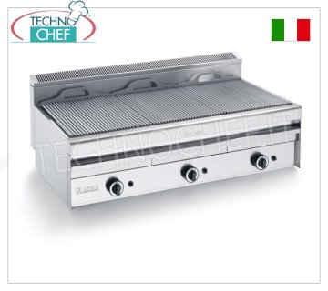 GRILL DE GAS VAPOR versión TOP, 3 Módulos - ARRIS - SERIE 550 - Solicitar Cotización GRILL DE GAS VAPOR, versión TOP, 3 MÓDULOS con mandos independientes con ZONA DE COCCIÓN de 1155x410 mm, completo con parrilla de varillas, potencia térmica 20,7 kw, peso 75 kg, dimensiones exteriores 1195x550x315h mm