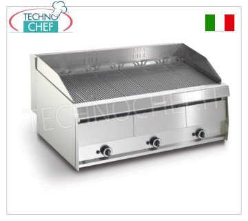 GRILL DE GAS VAPOR versión TOP, Línea POWER, 3 Módulos - ARRIS - SERIE 700 - Solicitar Cotización GRILL DE GAS VAPOR versión TOP, línea POWER, 3 MÓDULOS con mandos independientes con ZONA DE COCCIÓN 1155x470 mm, completo con parrilla de varillas, dispositivo de regulación de fuegos, potencia térmica 31,5 kw, peso 117 Kg, dim.mm.1195x700x440h