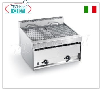 GRILL DE GAS VAPOR versión TOP, Doble Módulo - ARRIS - SERIE 700 - Solicitar Cotización GRILL DE GAS VAPOR versión TOP, DOBLE MÓDULO con controles independientes con ZONA DE COCCIÓN 770x470 mm, completo con parrilla de varilla, potencia térmica 21,00 kw, peso 83 Kg, dim.mm.800x700x440h