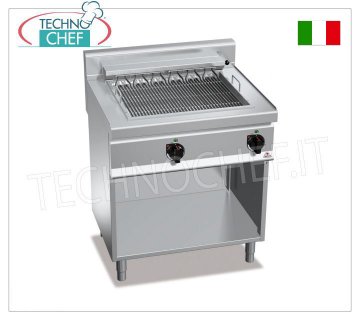 TECHNOCHEF - PARRILLA ELÉCTRICA, Módulo DOBLE sobre MUEBLE ABIERTO, Kw.8,16, Mod.E7CG80M PARRILLA ELÉCTRICA, BERTOS, Línea MACROS 700, Serie PARRILLA ELÉCTRICA, DOBLE módulo sobre MUEBLE ABIERTO, MANDOS INDEPENDIENTES, V.400/3+N, Kw.8,16, Peso 92 Kg, dim.mm.800x700x900h