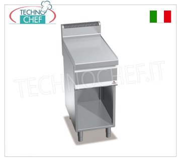 TECHNOCHEF - ENCIMERA NEUTRA sobre MUEBLE ABIERTO, 1 módulo de 400 mm, Mod.N7T4M ENCIMERA NEUTRA sobre MUEBLE ABIERTO, BERTOS, Línea MACROS 700, Serie WORKING, 1 módulo de 400 mm, Peso 24 Kg, dim.mm.400x700x900h