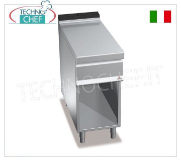 TECHNOCHEF - ENCIMERA NEUTRA sobre MUEBLE ABIERTO, 1 módulo de 400 mm, Mod.N9T4M ENCIMERA NEUTRA sobre MUEBLE ABIERTO, BERTOS, Línea MAXIMA 900, Serie WORKING, 1 módulo de 400 mm, Peso 35 Kg, dim.mm.400x900x900h