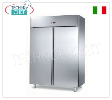 Gabinetes para refrigerador de 2 puertas. Temp. -2°+8°, 1.325 lt - PROFESIONAL Mueble frigorífico 2 puertas, 1.325 litros, temperatura de funcionamiento -2°/+8°C, ventilado, Gastro-norm 2/1, V.230/1, Kw 0,70, dimensiones mm 1480x830x2010h